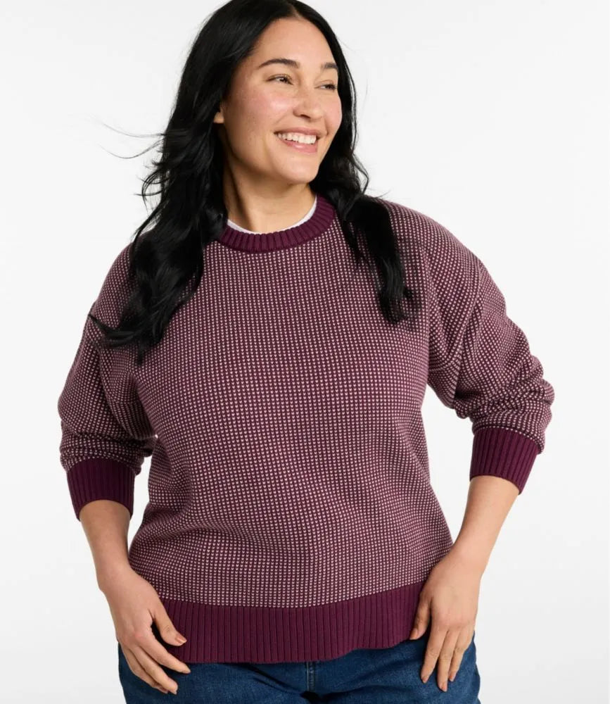Women's The Original Double L® Sweater, Crewneck Bird's-Eye
