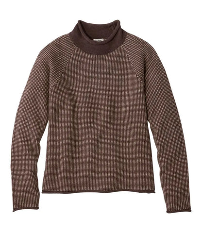 Women's The Original Double L® Sweater, Rollneck Bird's-Eye
