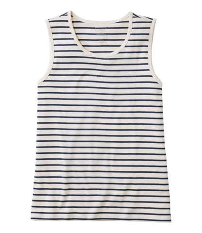 Women's Pima Cotton Tee, Shell Stripe