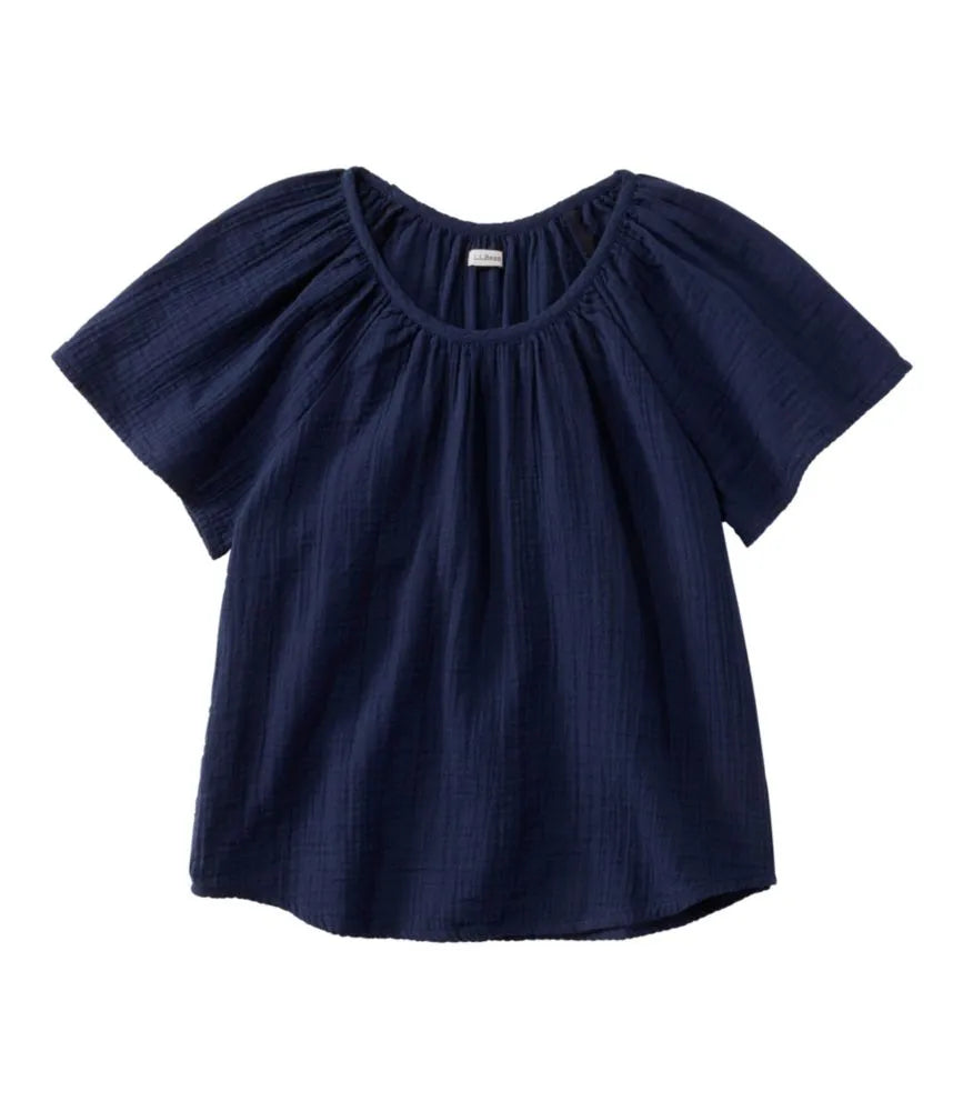 Women's Cloud Gauze Shirt, Short-Sleeve Scoopneck