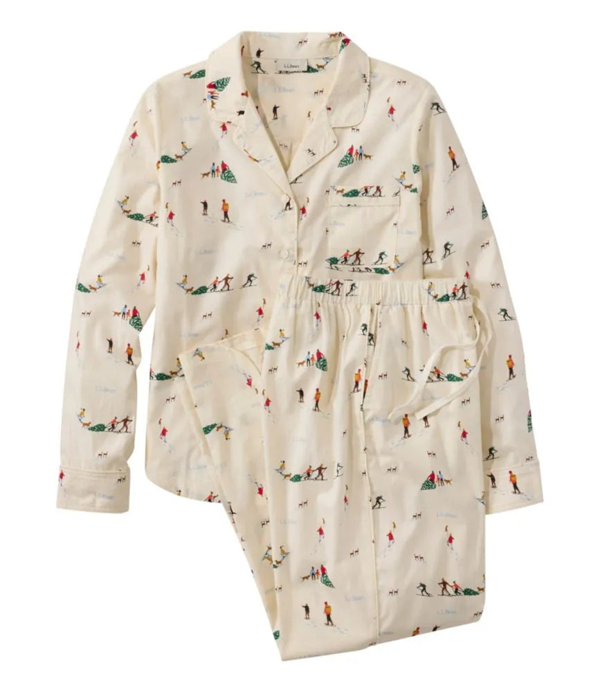 Women's Bean's Poplin Pajama Set