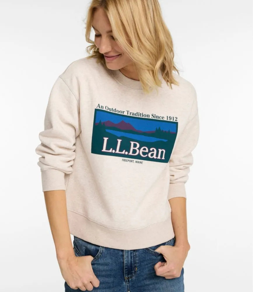 Women's Mountain Classic Sweatshirt, Crewneck Logo