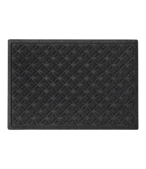 Heavyweight Recycled Waterhog Doormat, Geometric Rings