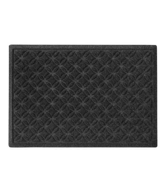Heavyweight Recycled Waterhog Doormat, Geometric Rings