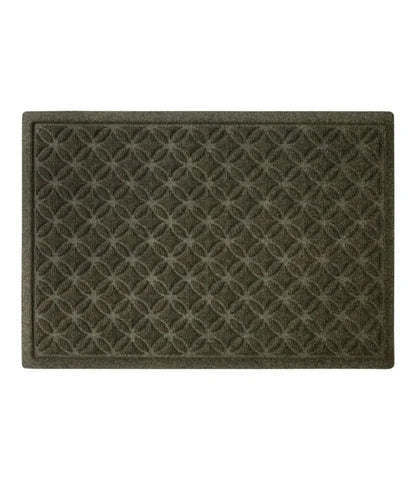 Heavyweight Recycled Waterhog Doormat, Geometric Rings