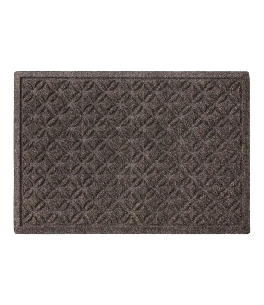 Heavyweight Recycled Waterhog Doormat, Geometric Rings