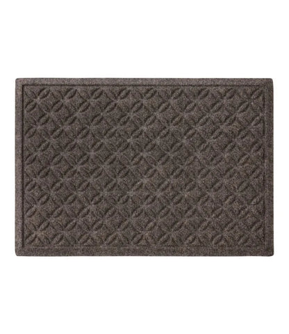 Heavyweight Recycled Waterhog Doormat, Geometric Rings
