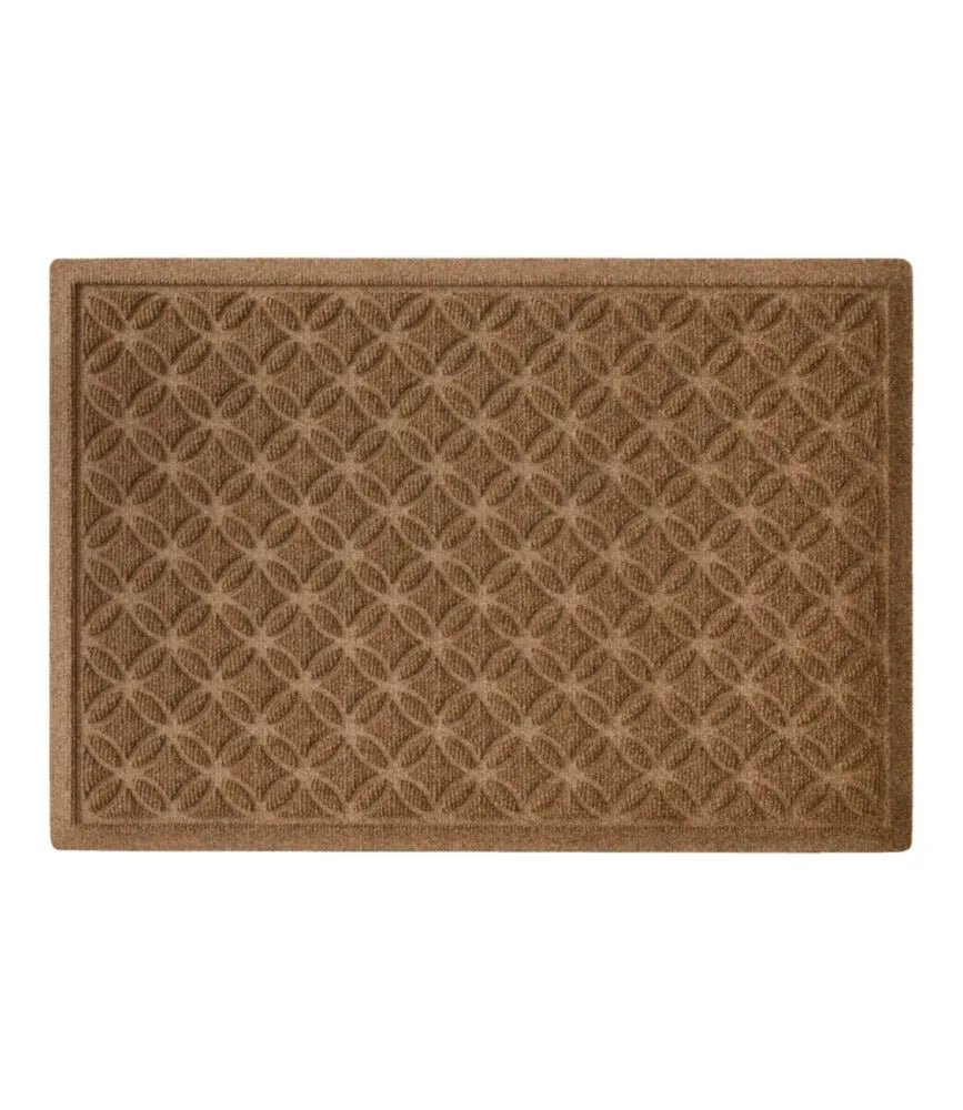 Heavyweight Recycled Waterhog Doormat, Geometric Rings