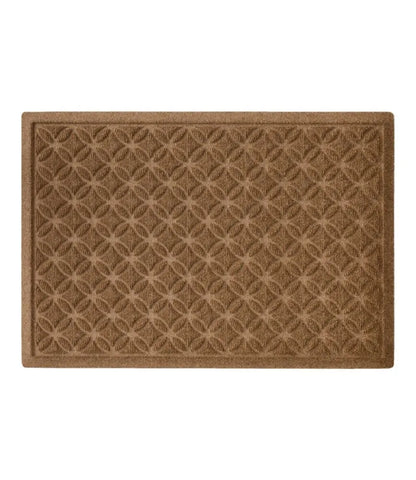 Heavyweight Recycled Waterhog Doormat, Geometric Rings