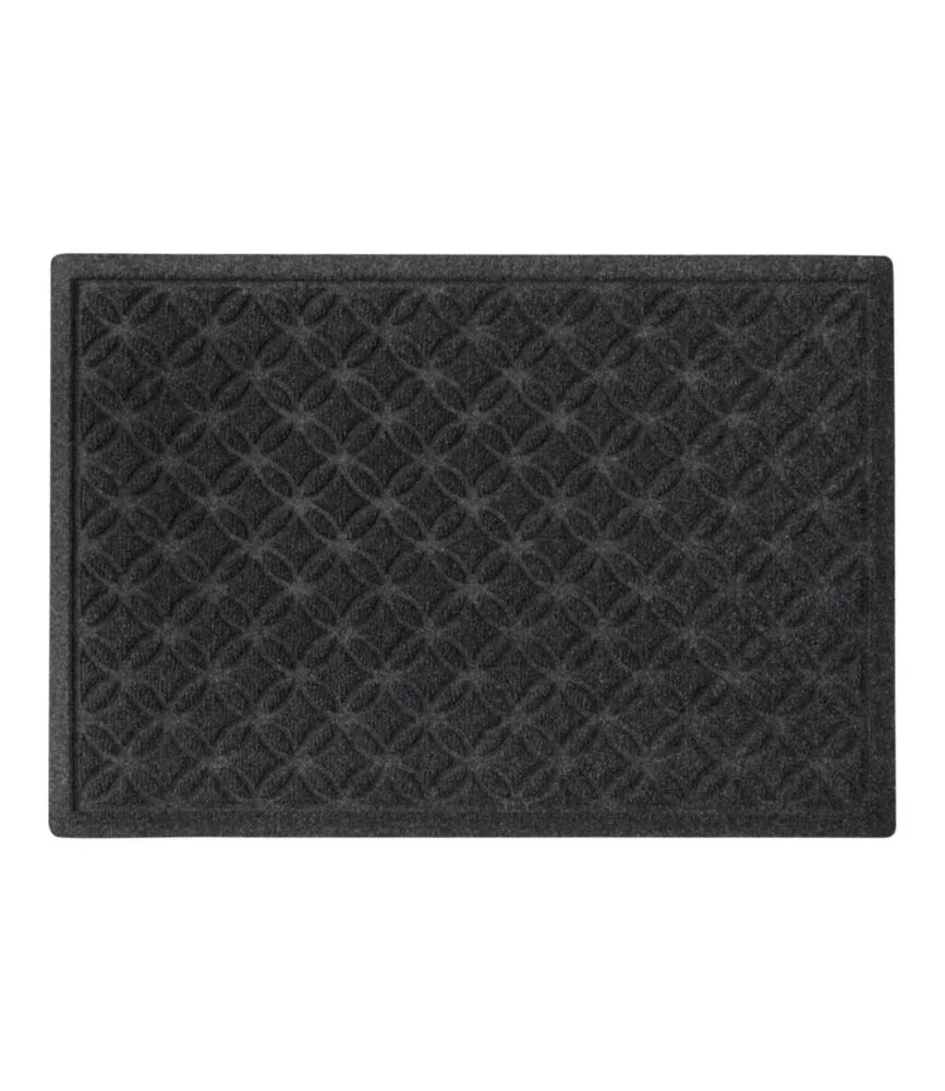 Heavyweight Recycled Waterhog Doormat, Geometric Rings