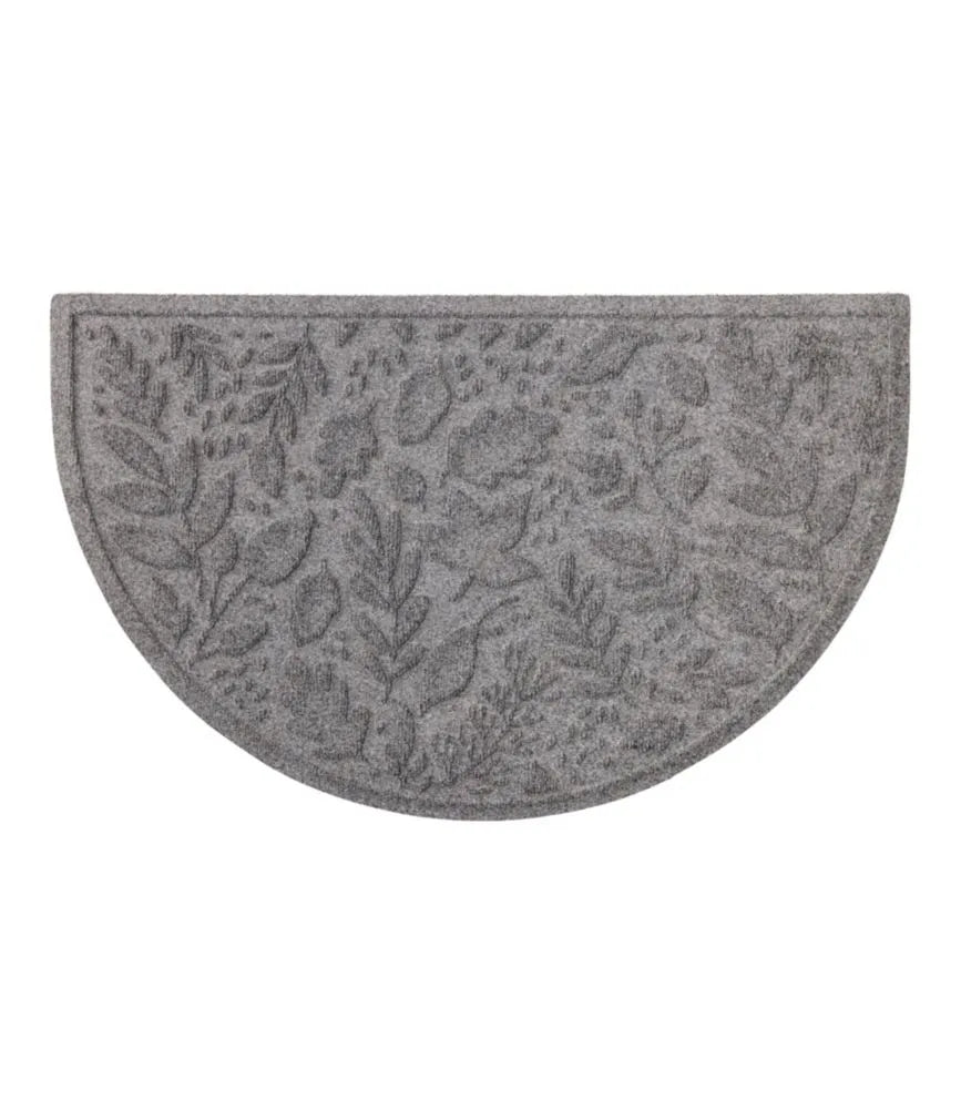 Everyspace Recycled Waterhog Doormat, Half Round, Foliage