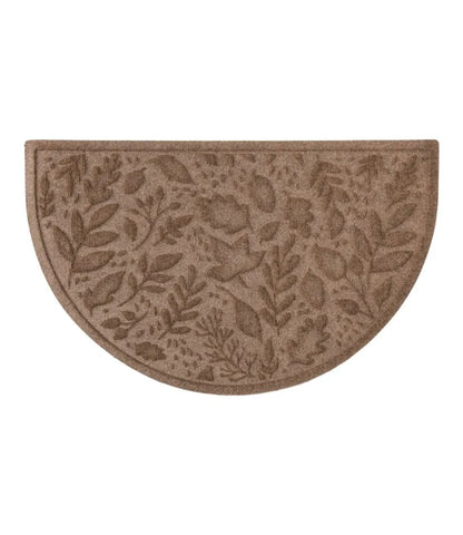 Everyspace Recycled Waterhog Doormat, Half Round, Foliage