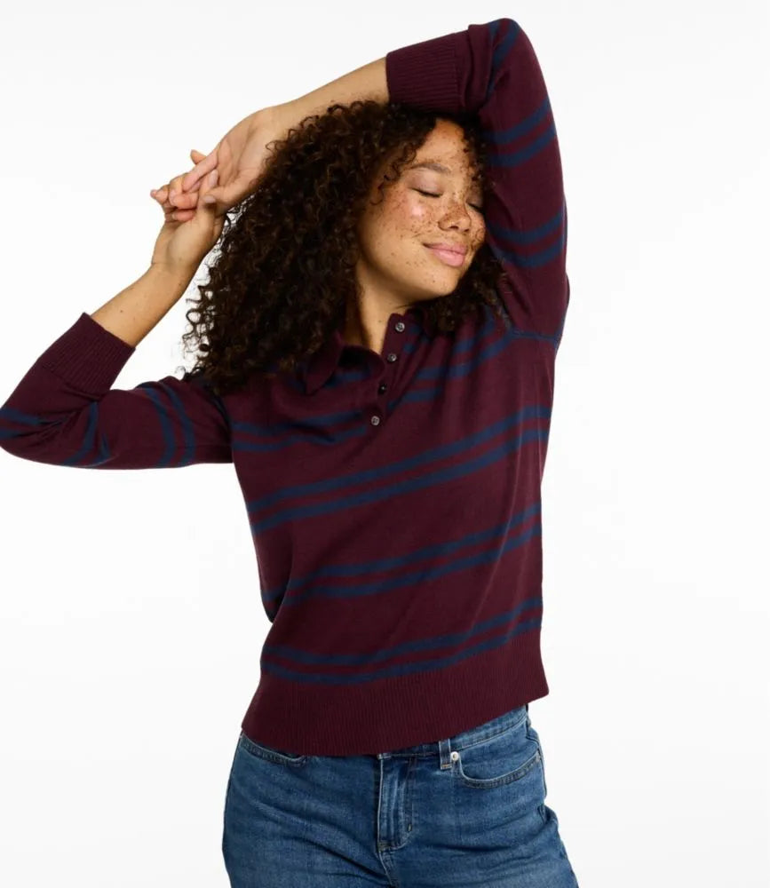 Women's Essential Merino Wool Sweater, Polo Stripe