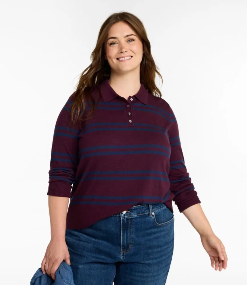 Women's Essential Merino Wool Sweater, Polo Stripe