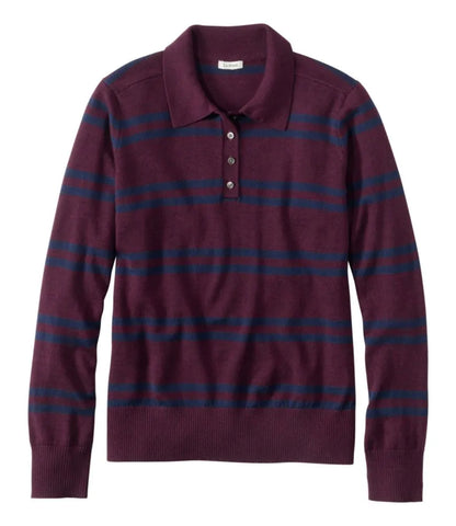 Women's Essential Merino Wool Sweater, Polo Stripe