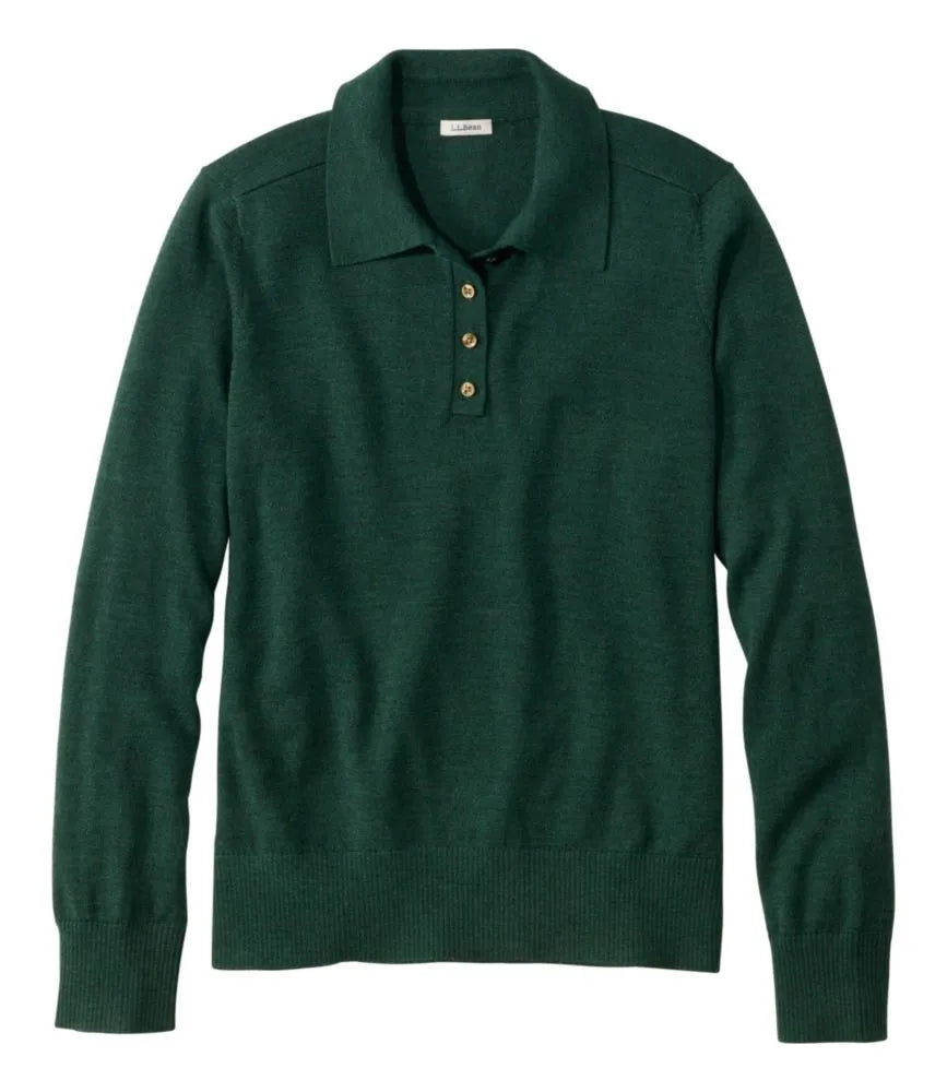 Women's Essential Merino Wool Sweater, Polo