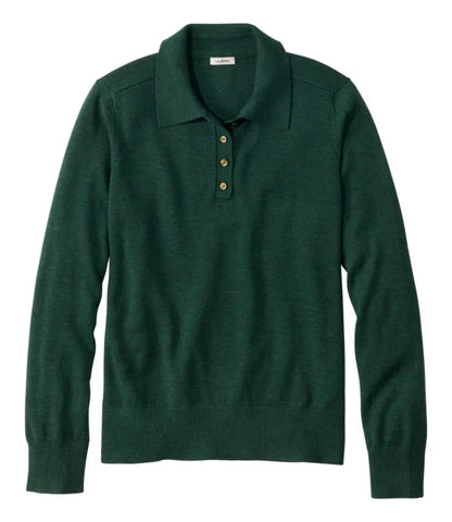Women's Essential Merino Wool Sweater, Polo