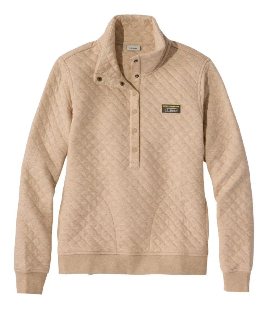 Women's Quilted Half-Snap Sweatshirt