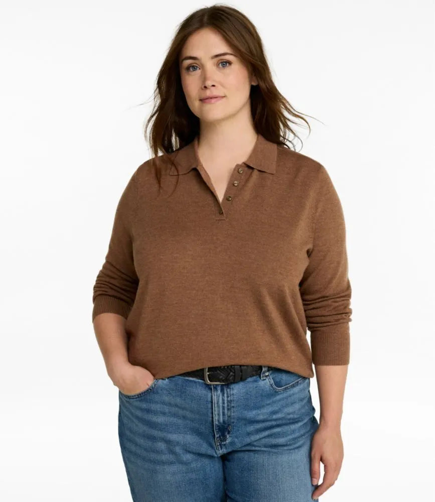 Women's Essential Merino Wool Sweater, Polo