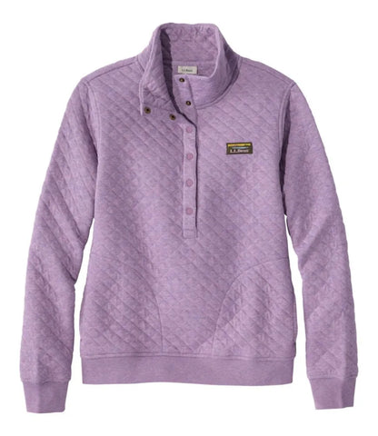 Women's Quilted Half-Snap Sweatshirt