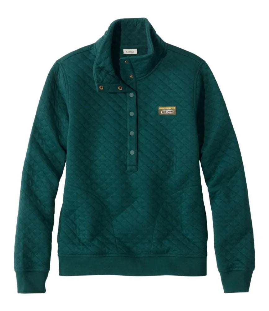 Women's Quilted Half-Snap Sweatshirt