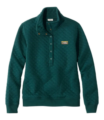 Women's Quilted Half-Snap Sweatshirt