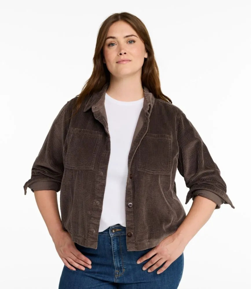 Women's Comfort Corduroy Cropped Shirt