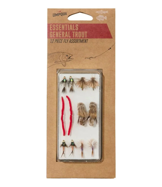 Umpqua Essentials Trout Fly Assortment, 12 flies