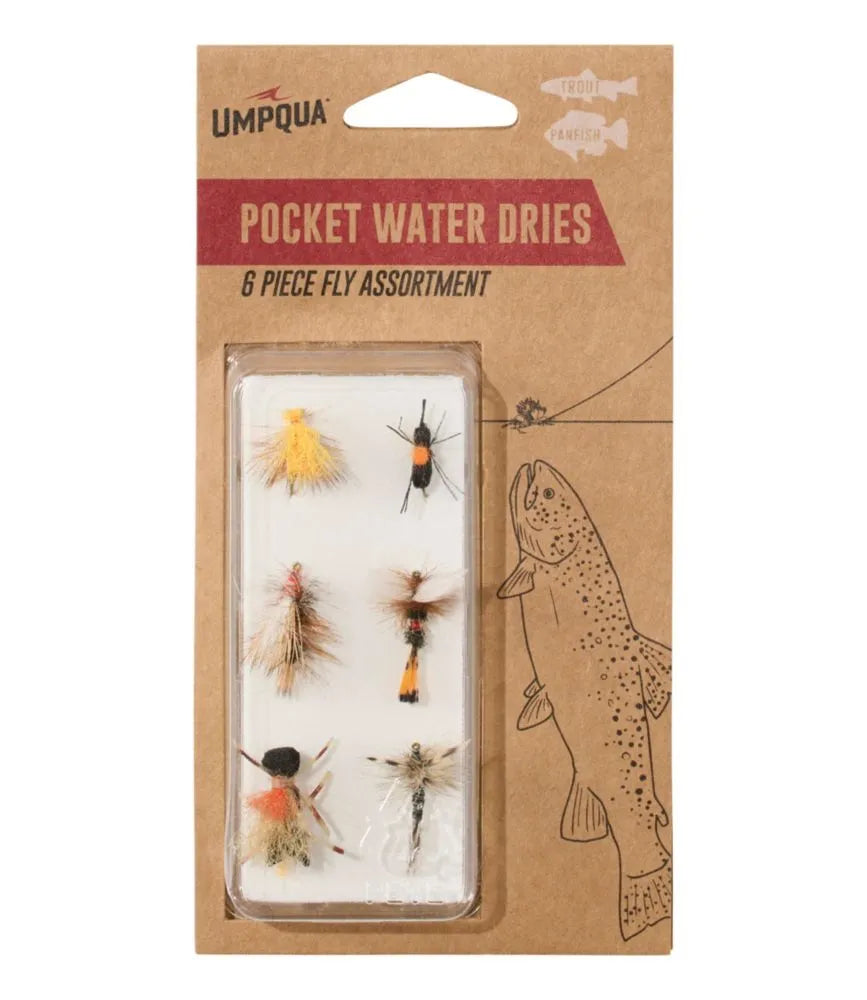 Umpqua Classic Pocket Water Dry Fly Assortment, 6 flies