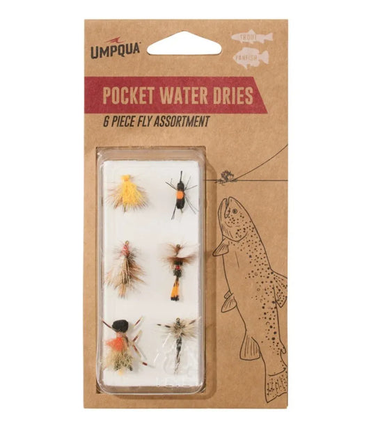 Umpqua Classic Pocket Water Dry Fly Assortment, 6 flies