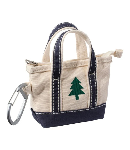 L.L.Bean Embroidered Micro Tote Bag, Pine Tree