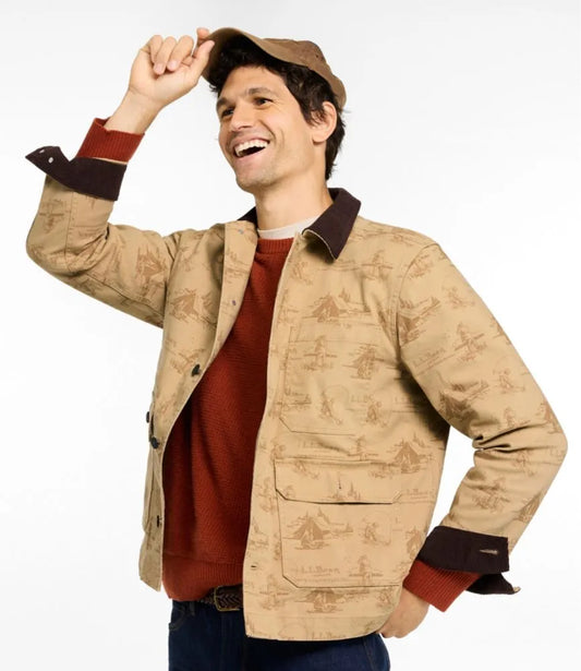 Men's Signature Double L® Denim Barn Coat, Print